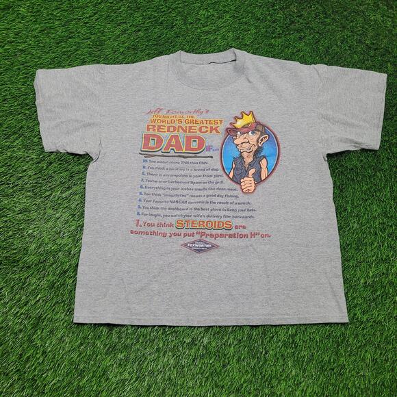 VTG 90s Jeff Foxworthy T-Shirt Mens L Boxy Fit You Might Be A Redneck Tee - Picture 1 of 7